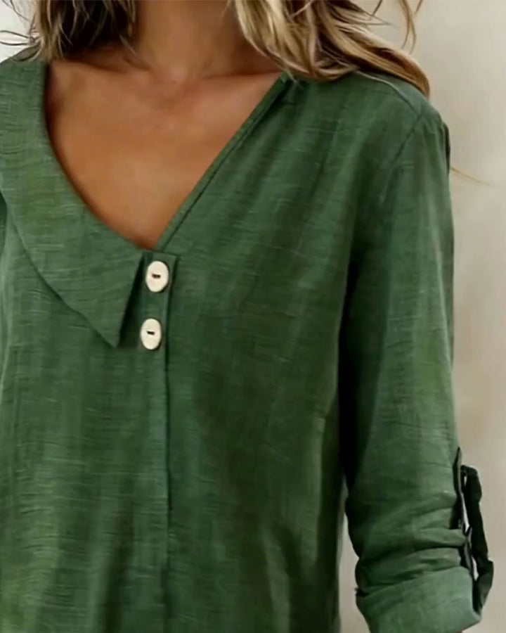 Haut Couleur Unie Encolure Irrégulière