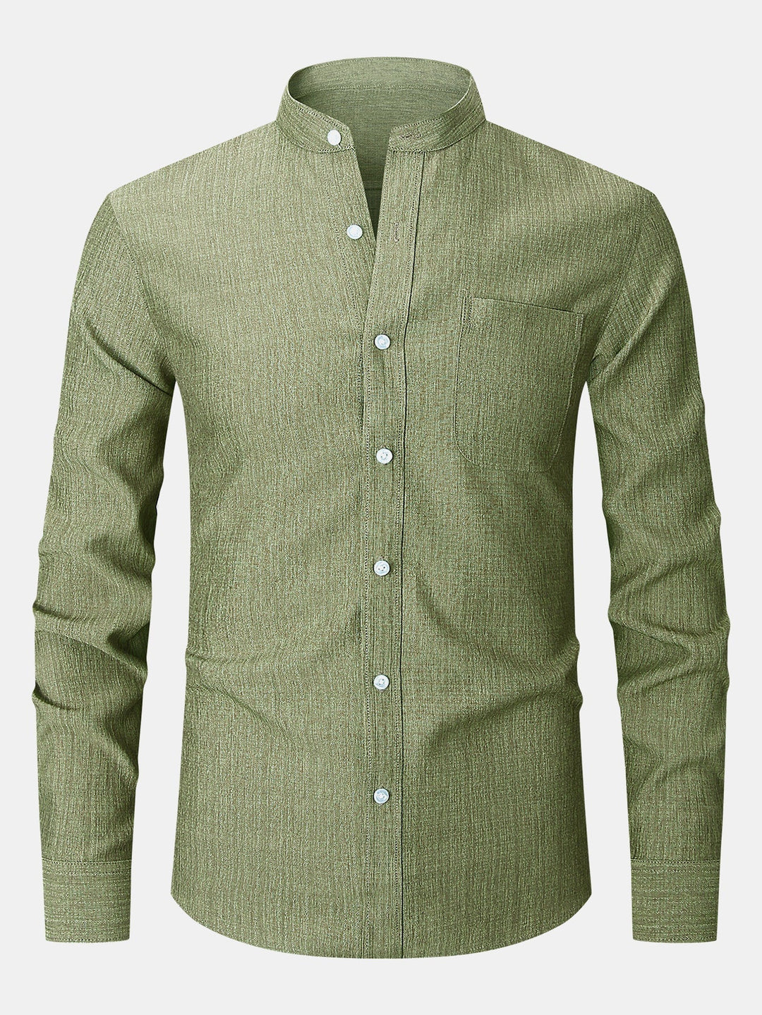 Textured Long Sleeve Turtleneck Shirt