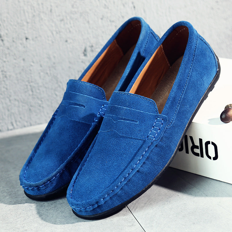 Mocassins rétro en daim pour homme