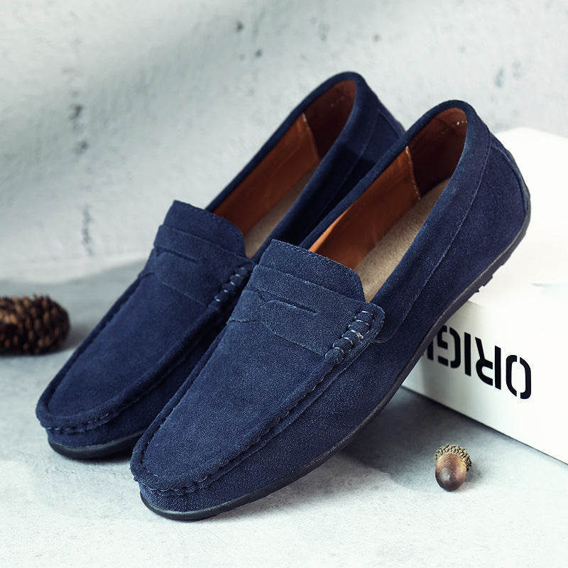 Mocassins rétro en daim pour homme