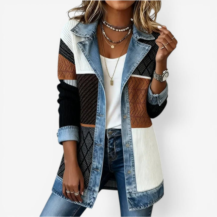 Emilia™  | Veste en denim mélangé