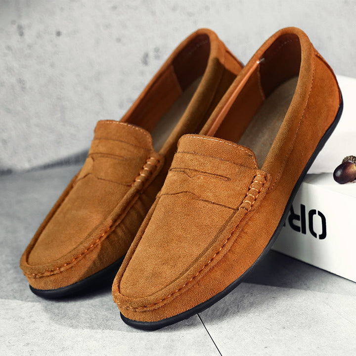 Mocassins rétro en daim pour homme