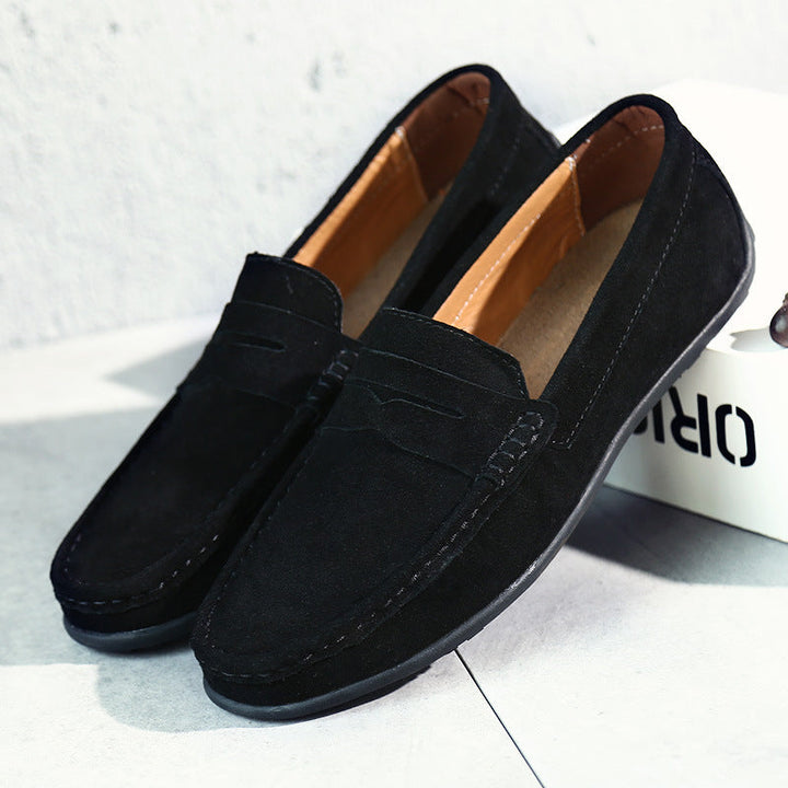 Mocassins rétro en daim pour homme