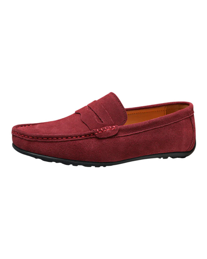 Mocassins rétro en daim pour homme
