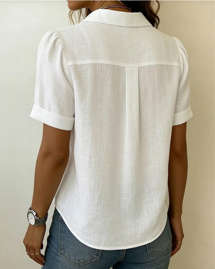 Chemise Vertical Plissé Revers