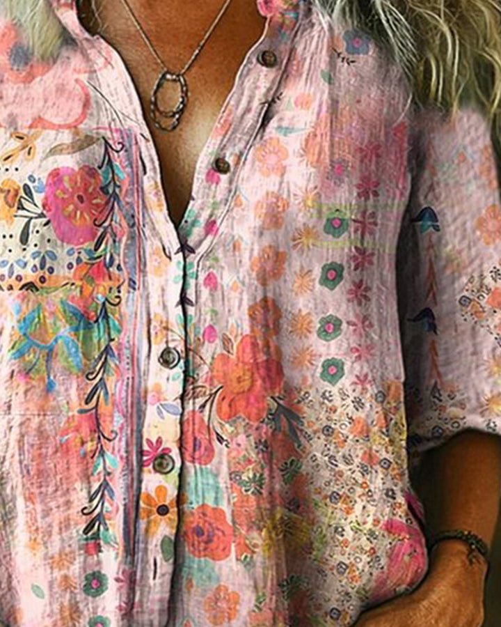 Chemise Artistique Imprimé Fleuri