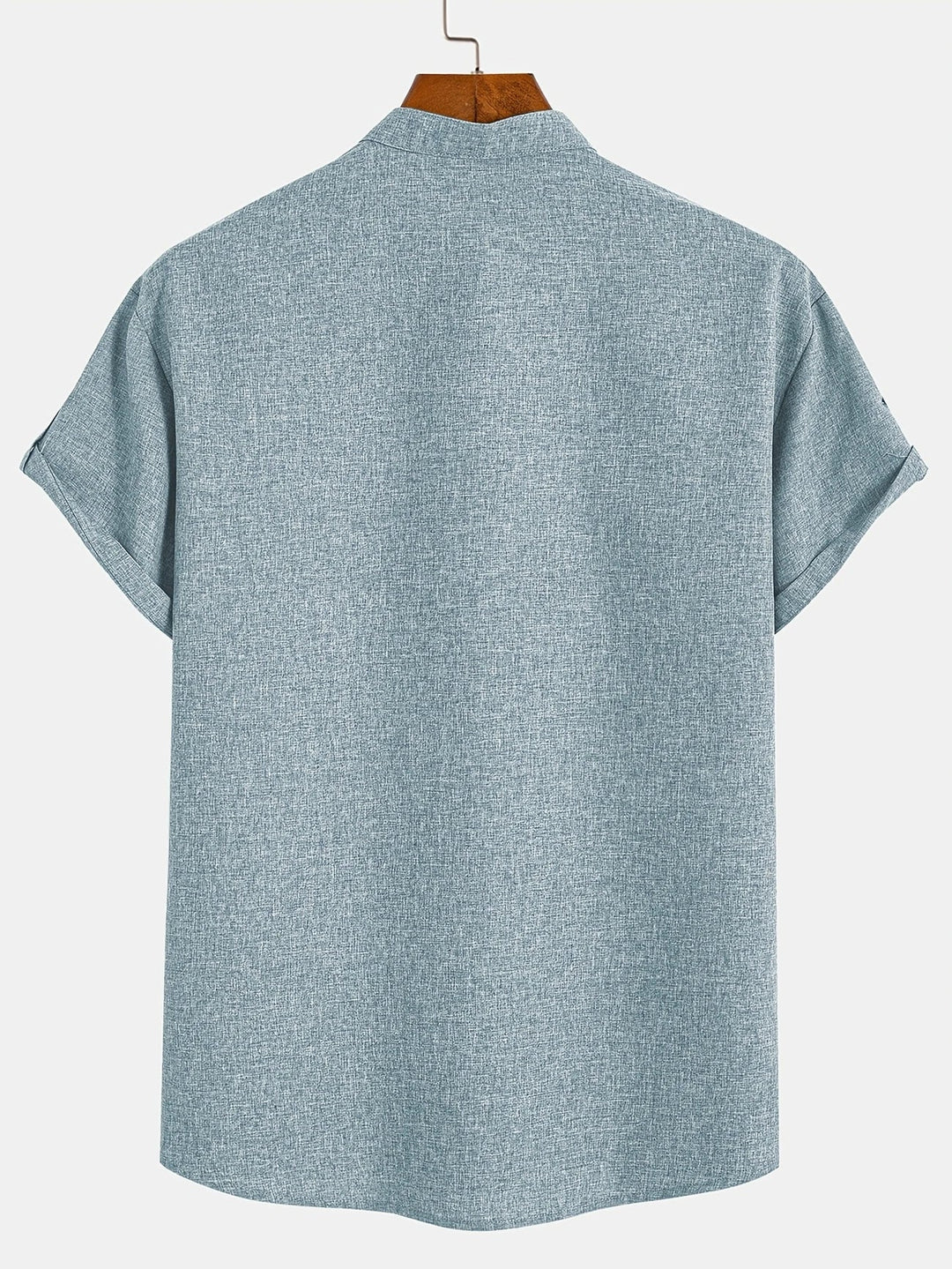 Chemise élégante à manches courtes et col montant